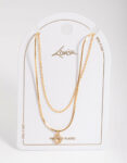 Letter O Gold Plated Layered Initial Necklace