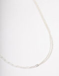 Silver Size Chain Necklace