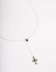 Antique Silver Chain Cross Necklace