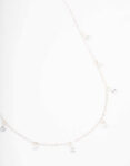 Silver & Pearl Station Necklace