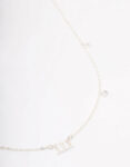 Silver Plated 111 Angel Number Cubic Zirconia Chain Necklace